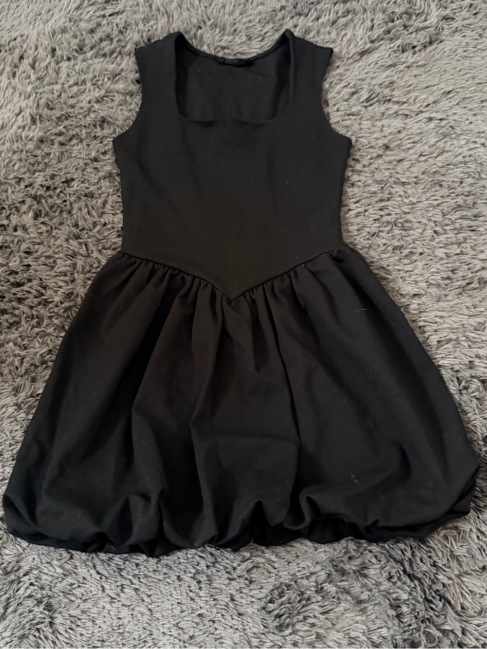 21 Saints Black Sleeveless Bubble Dress - Elegant Party Style